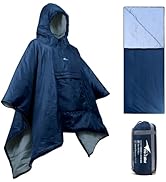 Travel Bird Sleeping Bag for Adult, Wearable Blanket Insulated Poncho Hooded, Sleepingbag Quilt f...
