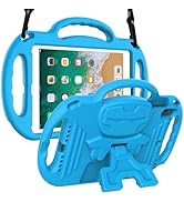 LTROP iPad Case for 9.7'' (2017-2018), Shockproof Bumper, Cute Robot Pattern, Handle Stand, Compa...