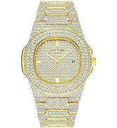 Luxury Unisex Watch Crystal Diamond Watches Big Face Women's Men's Quartz Watch Gold Color Silver...