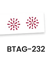 BTAG-232 Label Tape: Red on White