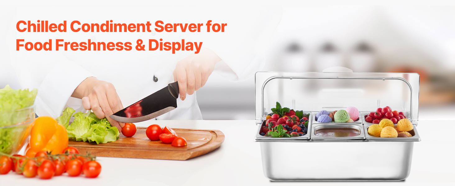 countertop food serving display container