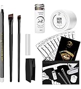 Eyebrow Mapping Kit with 30m White Mapping String, 15g White Brow Paste + 2 Eyebrow Brush Set, Wh...