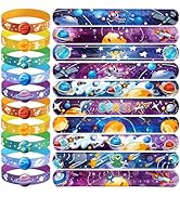 DMIGHT Space Party Favors, 30 Pcs Outer Space Themed Birthday Decorations, 10 Silicone Bracelet, ...