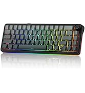 womier L65 60% Mechanical Keyboard with Knob,4000mAh,Tri Mode USB-C/BT5.0/2.4G,RGB Backlit,Hot Sw...