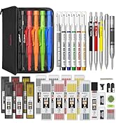 Nicpro 44 Pack CP3000 Carpenter Pencils with Sharpener, Mechanical Carpenter Pencil set with 169P...