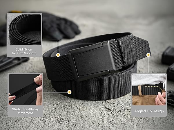 black tactical belt