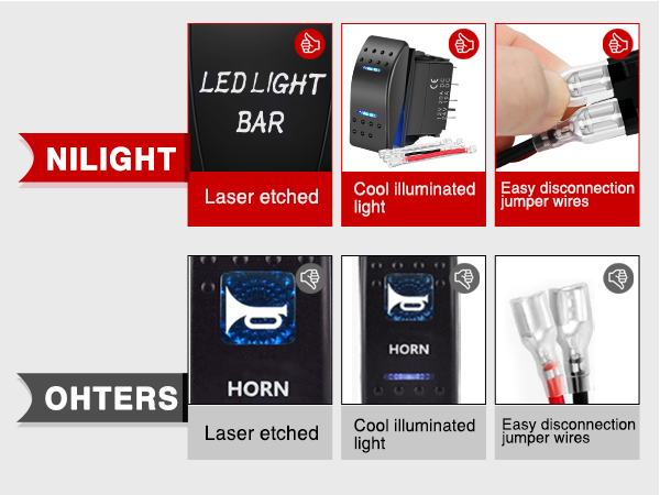 7PIN ON-OFF-ON Rocker Switch