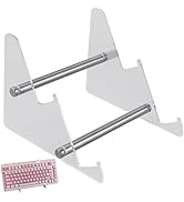 CRASPIRE Acrylic Keyboard Display Stand 2-Tier Portable Keyboard Display Shelf Transparent Displa...