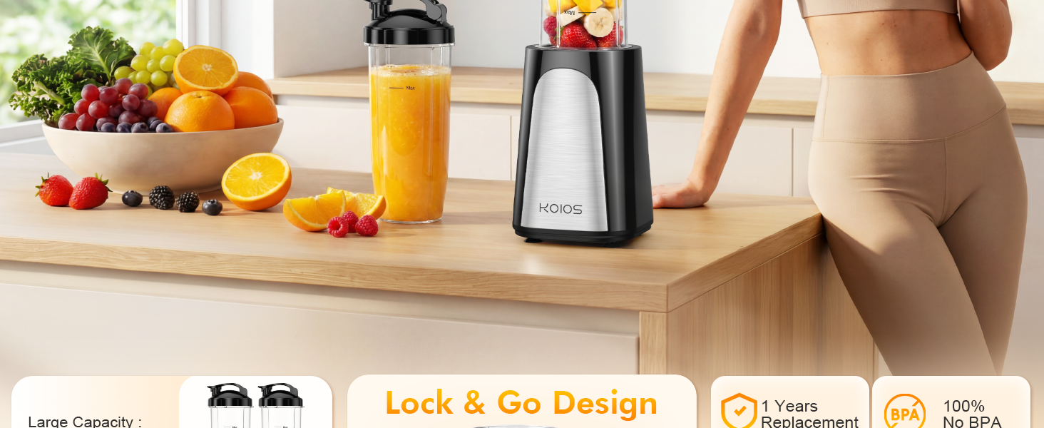 15Piece All in One Single Serve Kitchen Blender Set Smoothie Blender 1000W handheld little Personal