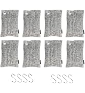 100g x8Packs Fonday Bamboo Activated Charcoal Deodorizer, Odor Eliminator for Fridges Freezers Co...