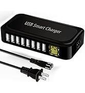 USB Charging Station, Ziwodiv 8-Port 60W/12A USB Charger Station, Multi Ports USB-A Charging Hub ...