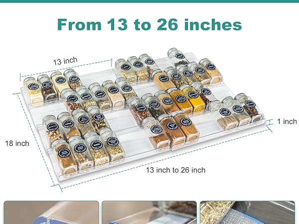 spice drawer organizer insert
