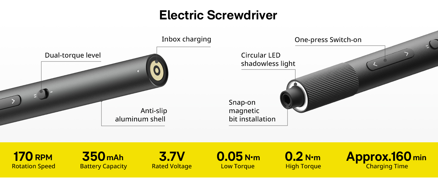 HOTO Electric Precision Screwdriver Set, 48 in 1 Electronics Tool Kit