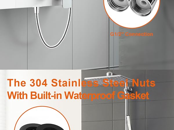 BBLIFE Metal Handheld Shower Head Shower Hose