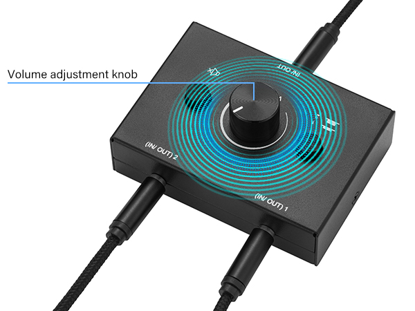 2 Ports 3.5mm Stereo Audio Selector Box