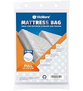 VICMORE 2-Pack Full Size Mattress Bags, 54-Inch by 96-Inch Plastic Mattress Covers for Moving, St...