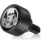 AMAZICHA Stainless Seat Bolt Fender Rear Seat Screw Skull Pattern Black 1/4"-20 Thread Compatible...