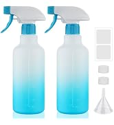 Hethyo Spray Bottles 16.9oz HDPE Spray Bottle for Hair Mist/Stream Empty Heavy Duty Refillable Co...