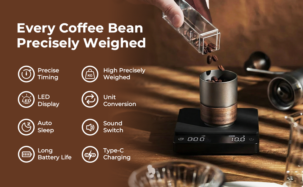 espresso scale with timer