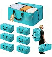 WORKPRO 6 Pack Extra Large Moving Bags with Zippers & Carrying Handles Backpack Straps, Heavy-Dut...