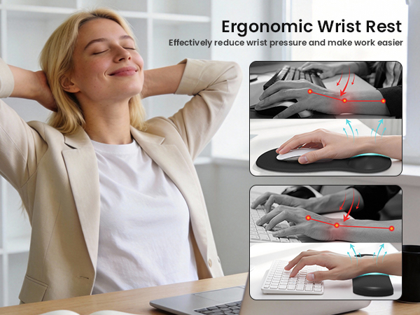 wrist support for keyboard and mouse