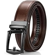 maikun Ratchet Belts for Men, Black Comfort Click Belt, Slide Click Automatic Buckle