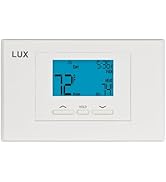 Lux Thermostat Program 5-2 Day with Selectable Smart Recovery, Universal compatability with Buttons