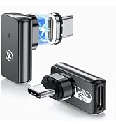 DuHeSin USB C Magnetic Adapter 240w, (2 Pack) 90 Degree Magnetic USB C Adapter 24 Pin with PD Fas...