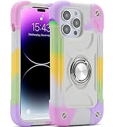 MARKILL Compatible with iPhone 14 Pro Max Case 6.7 Inch with Ring Stand, [Soft Silicone and Hard ...
