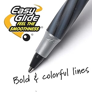 BIC Round Stic Grip with Easy Glide