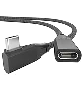JavicTech USB C Extension Cable Right Angle 3.3ft /1m, 90 Degree USB-C 3.2 Female to Male Cable 1...