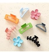 8PCS Hair Clips for Women, Flower Claw Clips for Thick Hair, Non-Slip Hair Accessories with Multi...