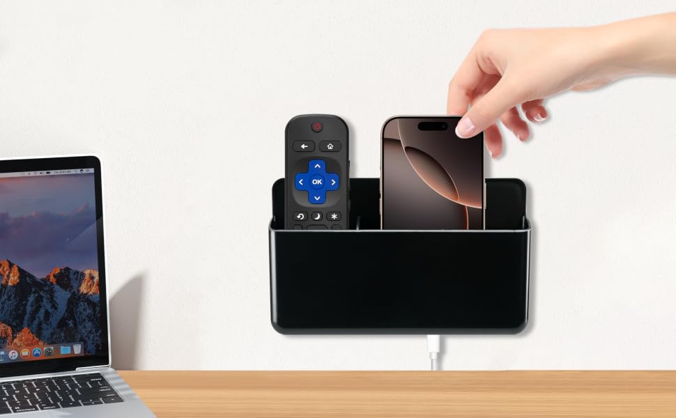 wall mount remote control holder