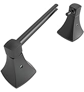 WZRUA Matte Black Toilet Paper Holder Bathroom Double Post Pivoting Tissue Roll Holder Stainless ...
