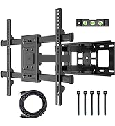 BONTEC Full Motion TV Wall Mount for 32-85 inch LED LCD OLED Flat Curved Screen TVs, Swivel Tilt ...