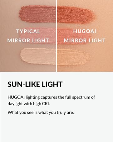 HUGOAI vanity mirror with lights with high CRI