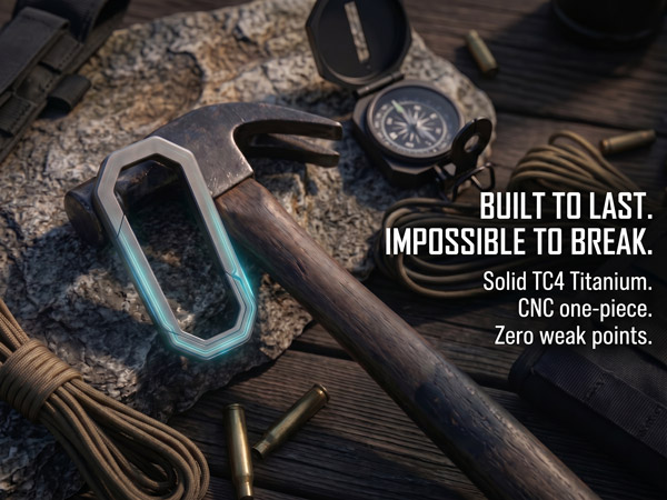 Titanium Carabiner Keychain