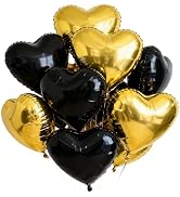 18 Inch Heart Balloons, 12 Pcs Heart Foil Mylar Balloons, Birthday Decoration, Love Balloons Vale...