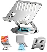 Briteroh Laptop Stand for Desk - All-Metal Ergonomic Computer Stand & Laptop Riser, 360° Rotatabl...