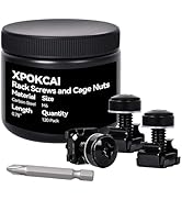 Xpokcai 120-Pack M6 x 20mm Rack Mount Screws and Cage Nuts for Server Racks?Routers&Audio Equipme...