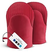 Mini Oven Mitts, Made with Recycled Cotton Infill, 480 F Heat Resistant, 1 Pair Red