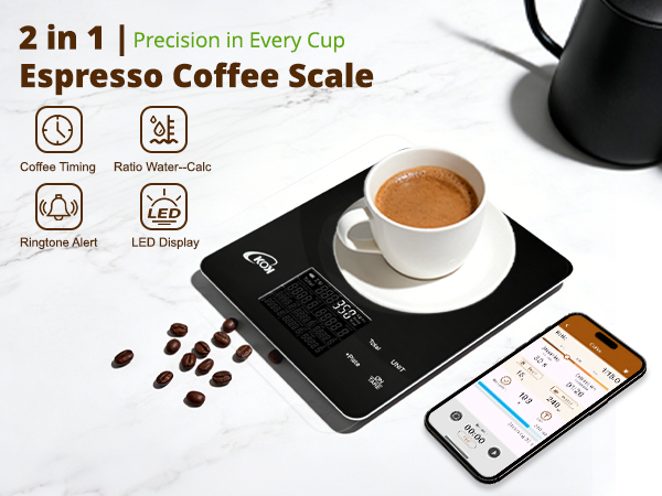 coffee scale with timer, precision in every cup, pour over scale