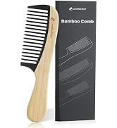 Bamboo Detangling Comb, Anti Static Comb for Curly, Thick, Think Hair & Beard, Eco-Friendly Durab...