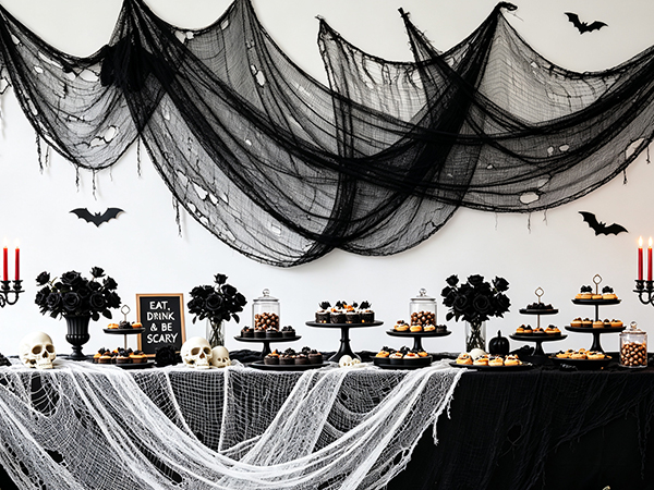 black white creepy cloth