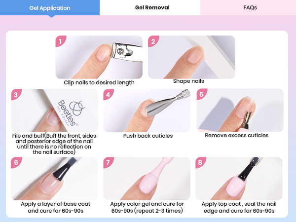Beetles Gel Nail Polish Kit with U V Light - 32 Colors Gel Polish and Cat Eye Top Coat 68 Pcs