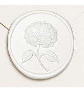 UNIQOOO Wax Seal Stickers - 3D Hydrangea Floral Wedding Invitation Envelope Seal Stickers, 50 Pcs...