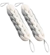 AARAINBOW 2 Packs Upgraded Long Stretch Back Sponge with Rope Handles Back Scrubber Bath Shower M...