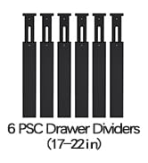 Ryqtop Bamboo Drawer Dividers,17-22" Adjustable Kitchen Drawer Organizer for Clothes,6 Pack Expan...