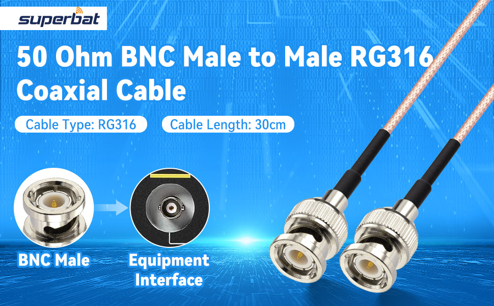 BNC Cable BNC Male to Male Connector Coaxial Cable