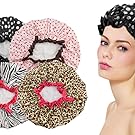TCOTBE 4 Pieces Waterproof Shower Cap